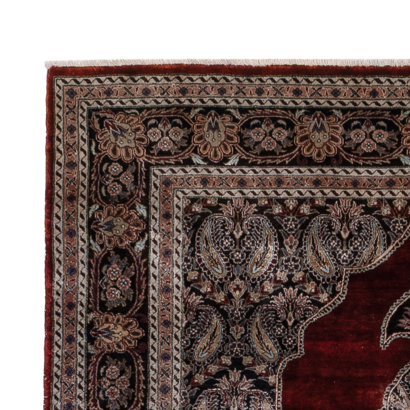 Tapis en soie - Kayseri - 187 x 123 cm - rouge foncé