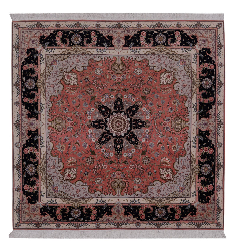 Tapis persan - Tabriz - Royal carré  - 199 x 198 cm - saumon