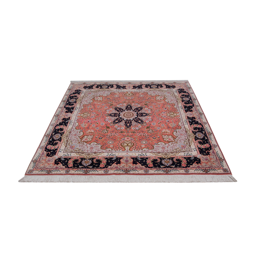 Tapis persan - Tabriz - Royal carré  - 199 x 198 cm - saumon