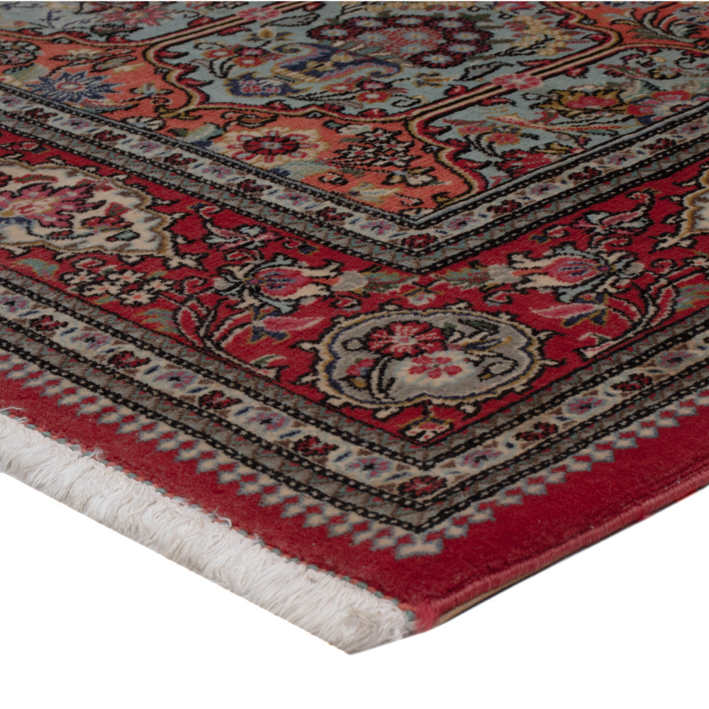 Tapis persan - Ghom - 204 x 140 cm - bleu foncé