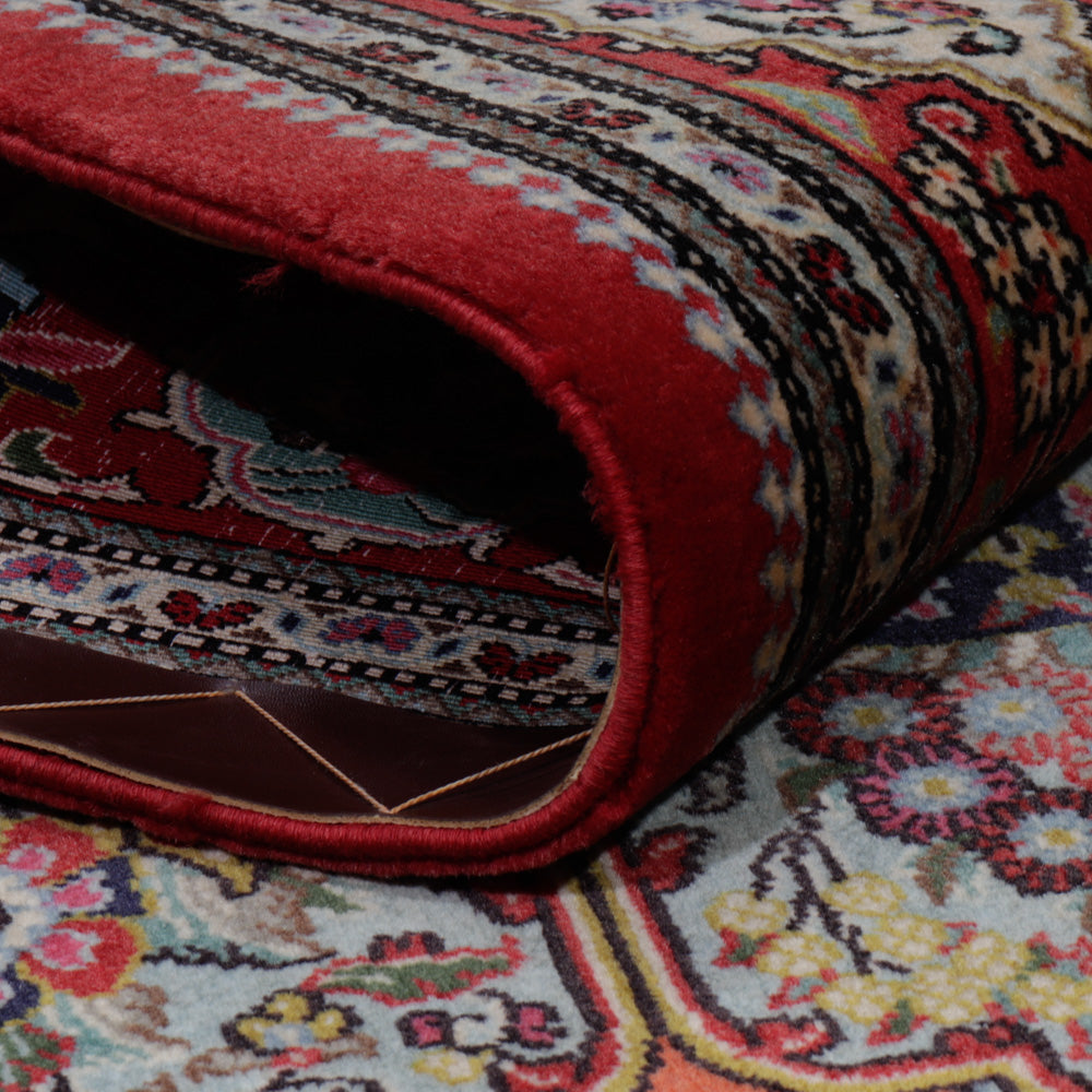 Tapis persan - Ghom - 204 x 140 cm - bleu foncé