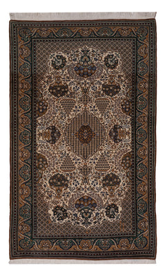 Tapis persan - Ghom - 226 x 135 cm - beige foncé