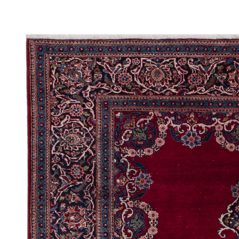 Tapis persan - Keshan - 198 x 126 cm - rouge foncé