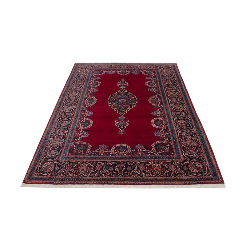 Tapis persan - Keshan - 198 x 126 cm - rouge foncé