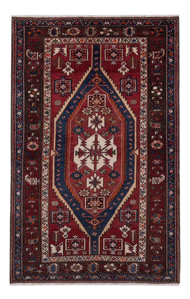Tapis persan - Nomadic - 227 x 130 cm - rouge clair