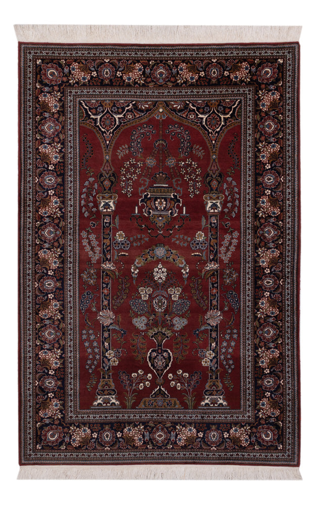 Tapis persan - Keshan - 222 x 141 cm - rouge vin