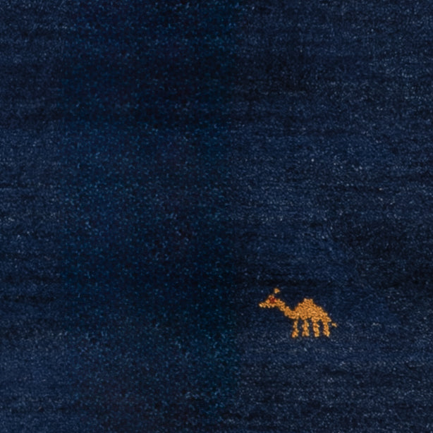 Tapis Gabbeh - Persan - 186 x 124 cm - bleu foncé