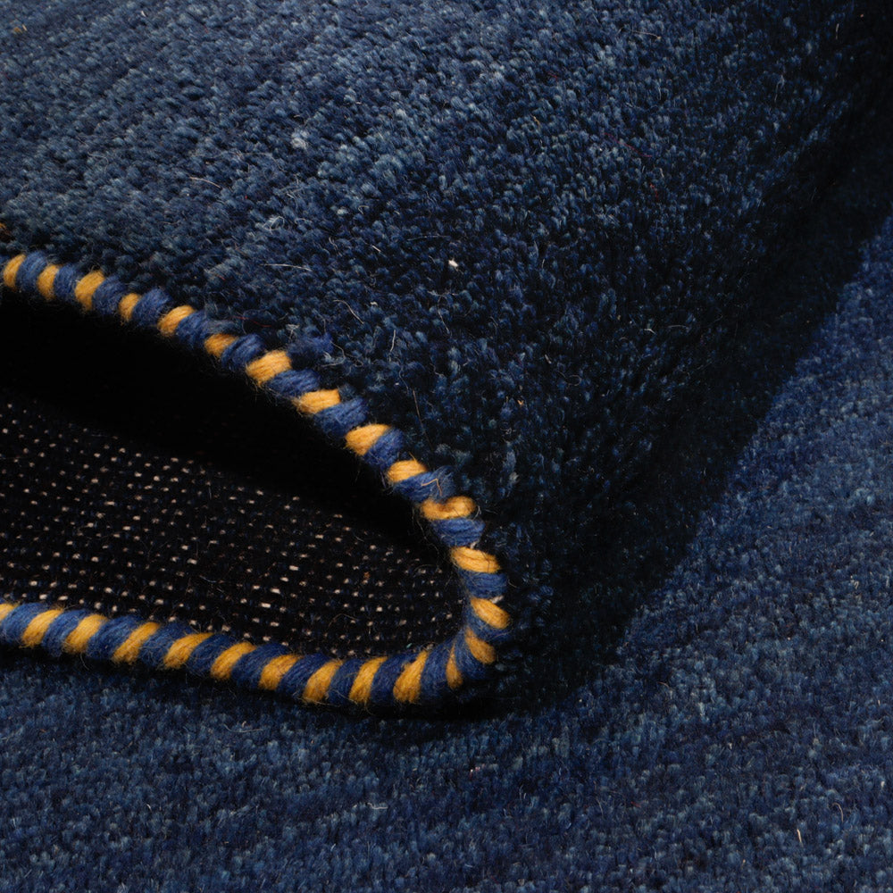 Tapis Gabbeh - Persan - 186 x 124 cm - bleu foncé