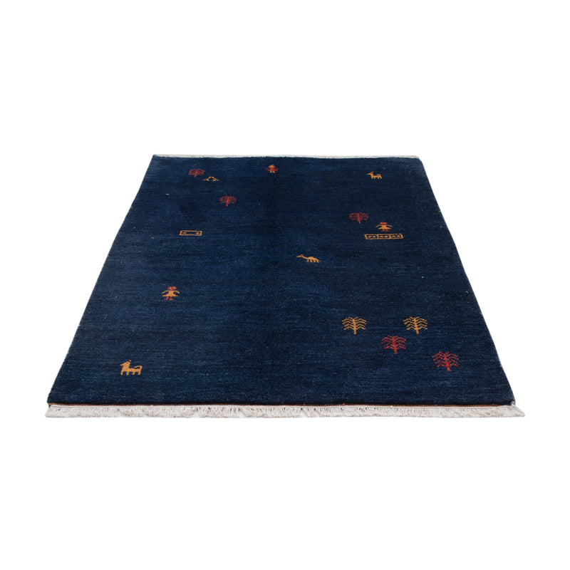 Tapis Gabbeh - Persan - 186 x 124 cm - bleu foncé