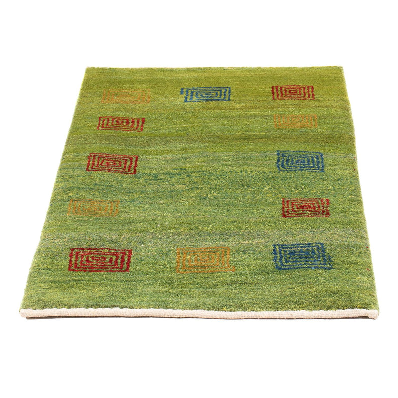 Tapis Gabbeh - Persan - 88 x 57 cm - vert