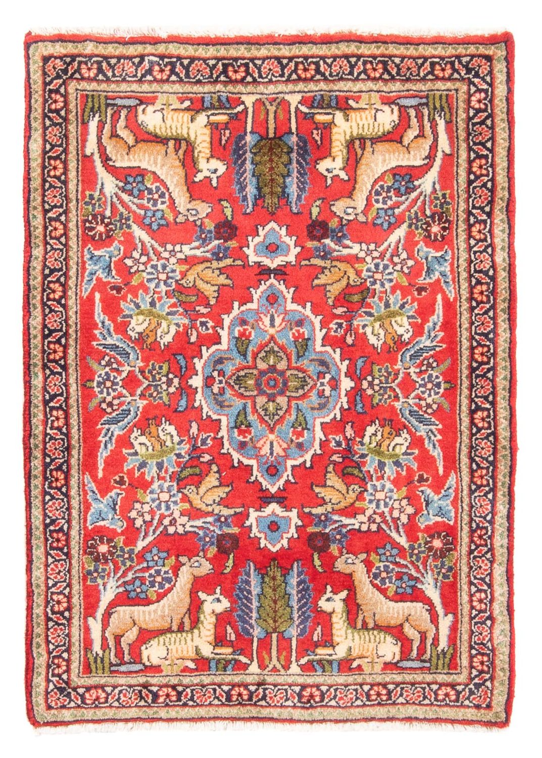 Tapis persan - Classique - 98 x 69 cm - rouge