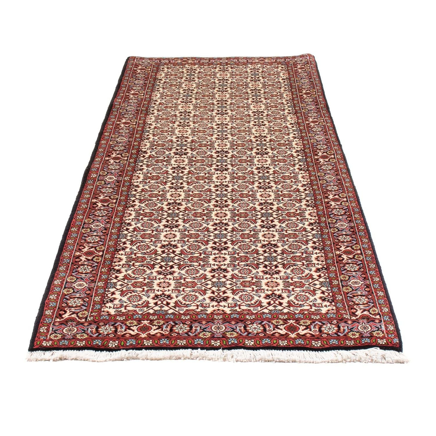 Tapis de couloir Tapis persan - Bidjar - 254 x 86 cm - beige