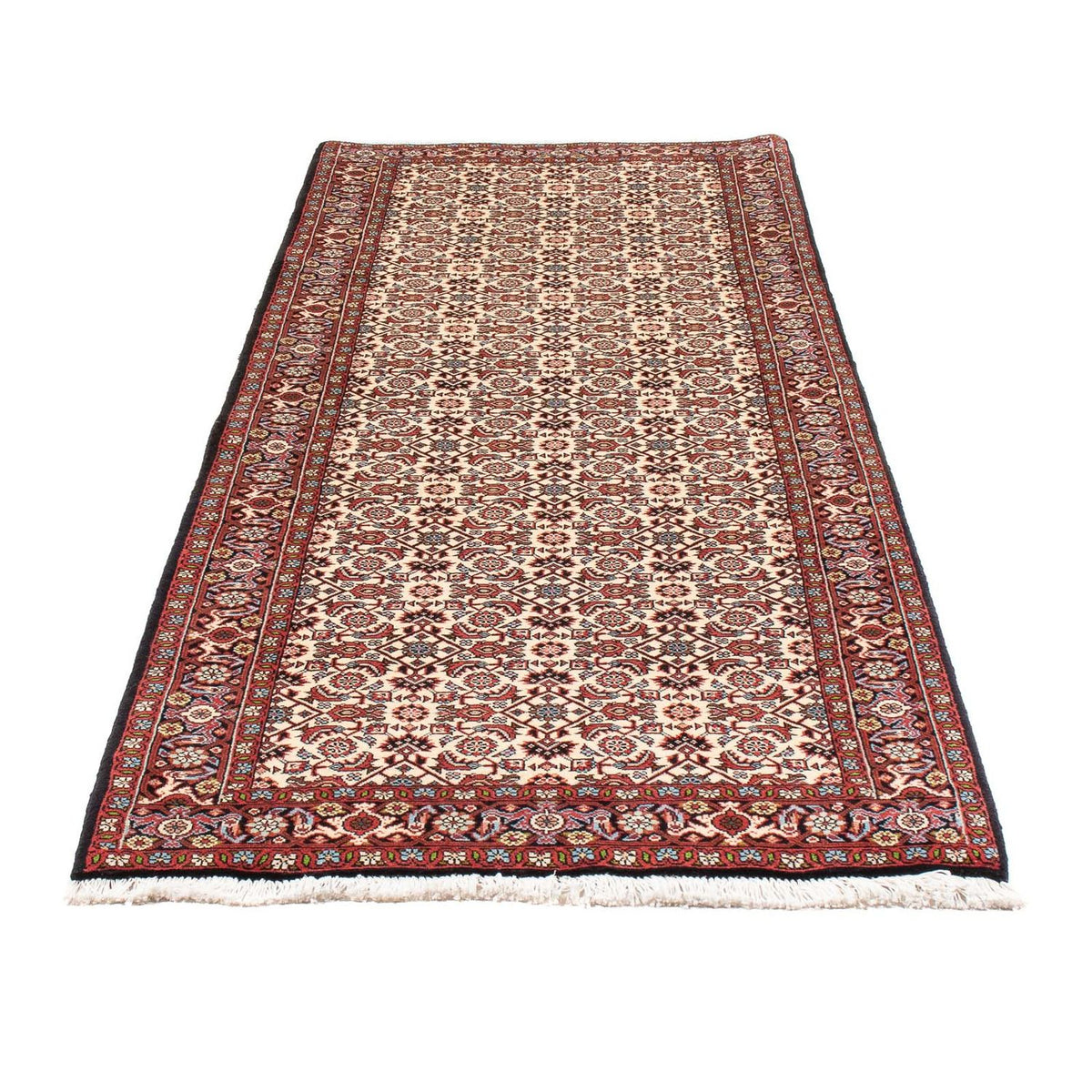 Tapis de couloir Tapis persan - Bidjar - 254 x 86 cm - beige