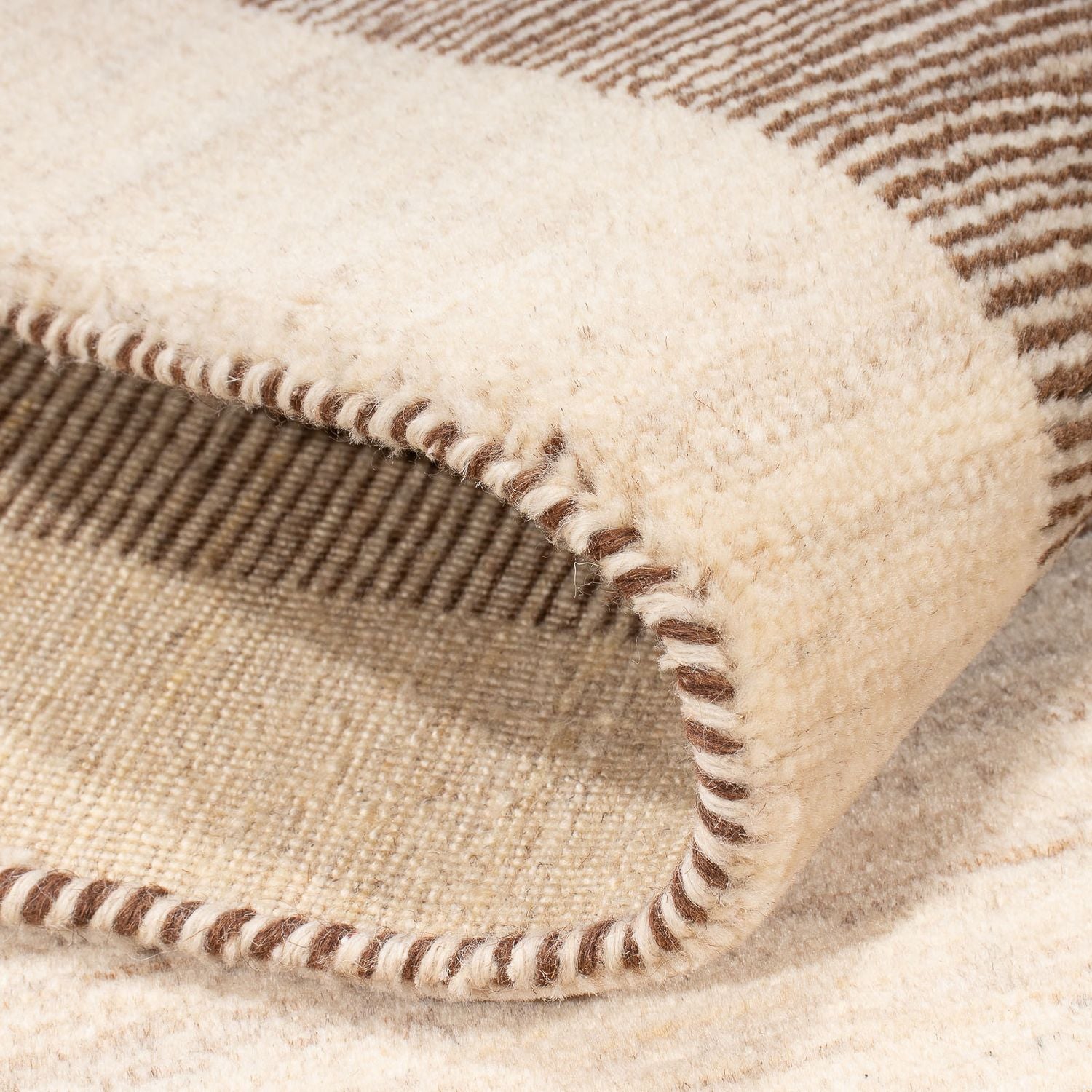 Tapis de couloir Tapis Gabbeh - Loribaft Persan - 209 x 83 cm - beige
