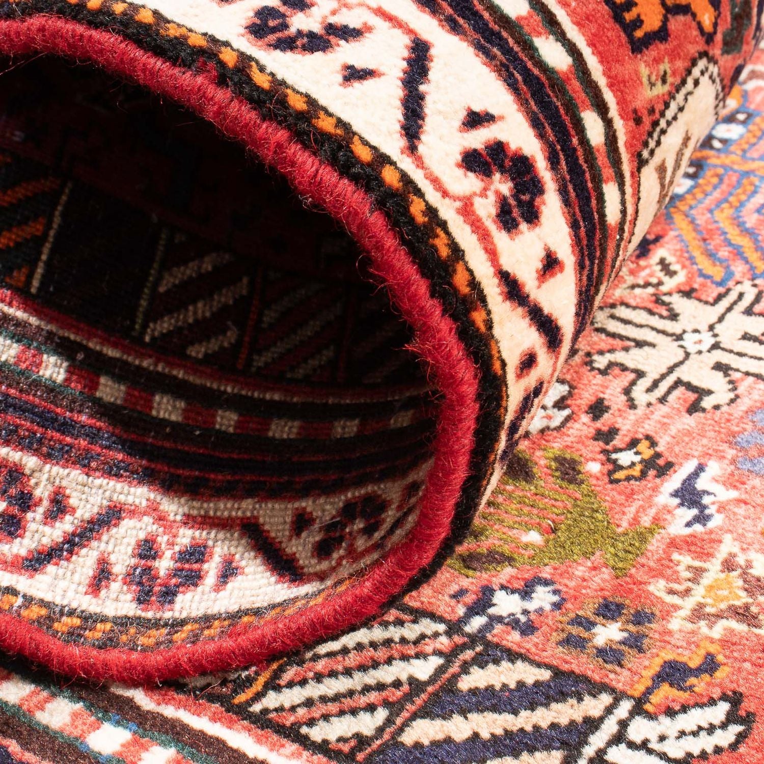 Tapis de couloir Tapis persan - Nomadic - 198 x 85 cm - rouge