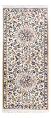 Tapis de couloir Tapis persan - Nain - Royal - 208 x 82 cm - beige