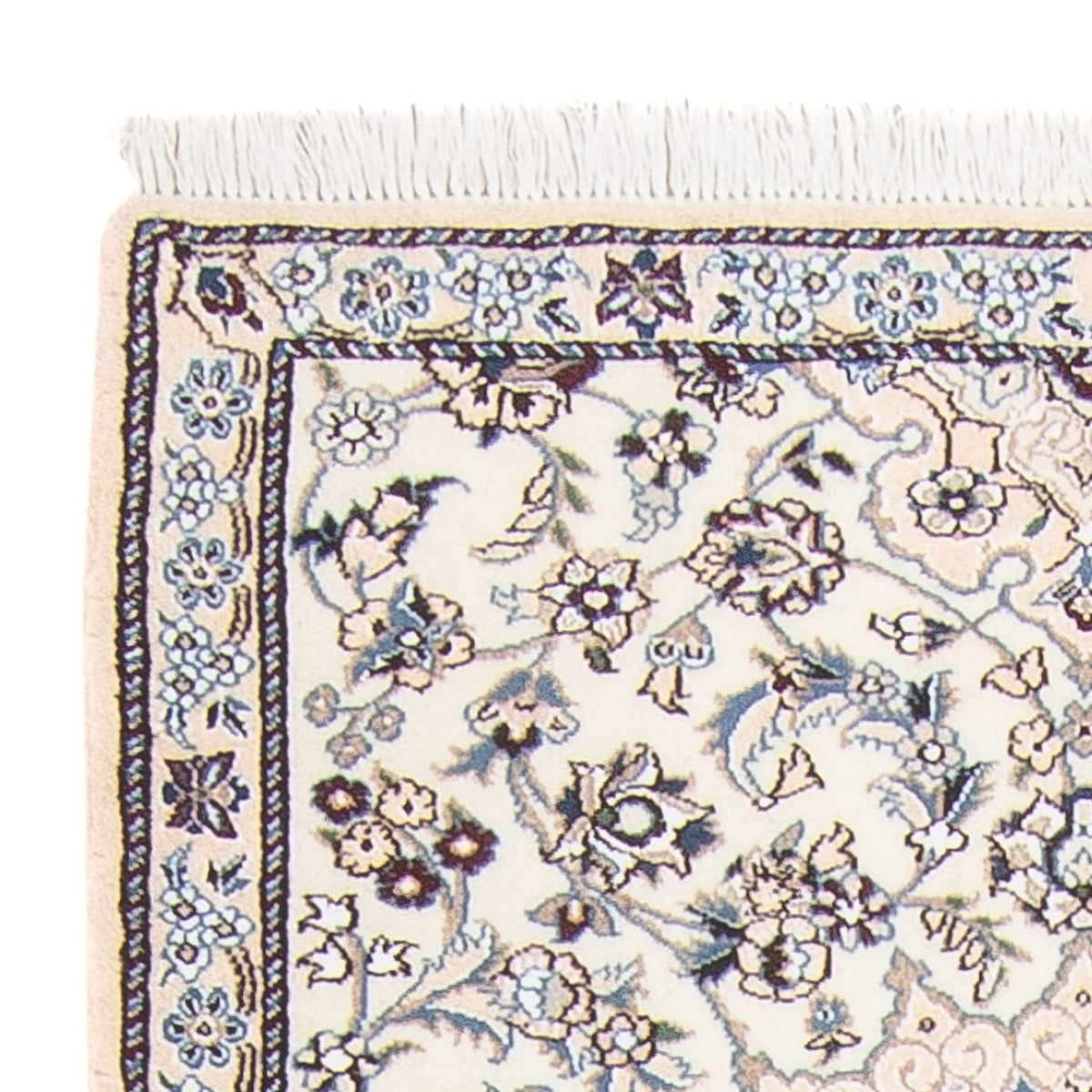 Tapis de couloir Tapis persan - Nain - Royal - 210 x 82 cm - beige