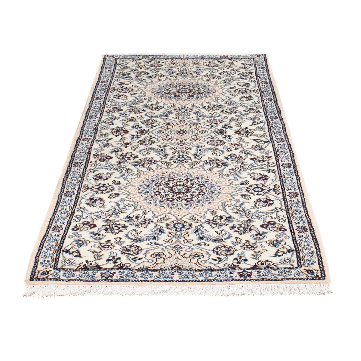 Tapis de couloir Tapis persan - Nain - Royal - 210 x 82 cm - beige