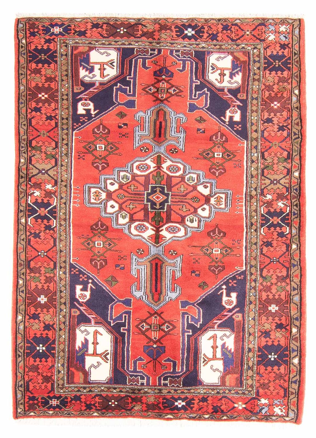 Tapis persan - Nomadic - 185 x 135 cm - rouge