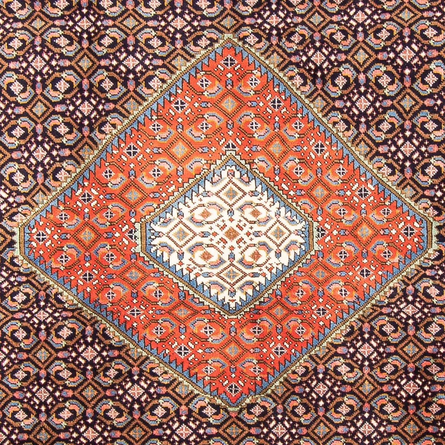 Tapis persan - Tabriz - 276 x 208 cm - bleu foncé