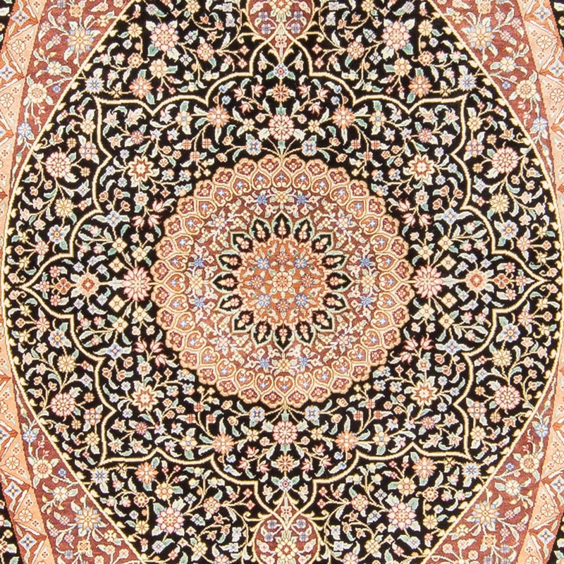 Tapis en soie - Ghom soie - Premium - 154 x 101 cm - bleu foncé