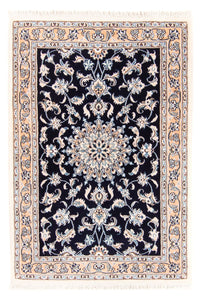 Tapis persan - Nain - Royal - 150 x 100 cm - bleu foncé