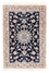 Tapis persan - Nain - Royal - 150 x 100 cm - bleu foncé