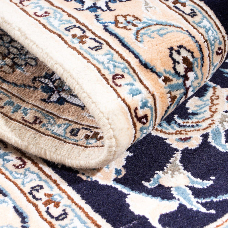 Tapis persan - Nain - Royal - 150 x 100 cm - bleu foncé