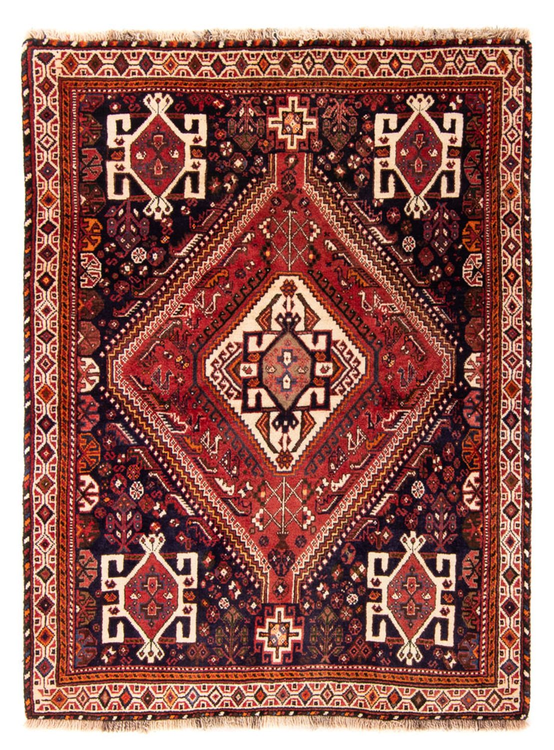 Tapis persan - Nomadic - 156 x 114 cm - rouge