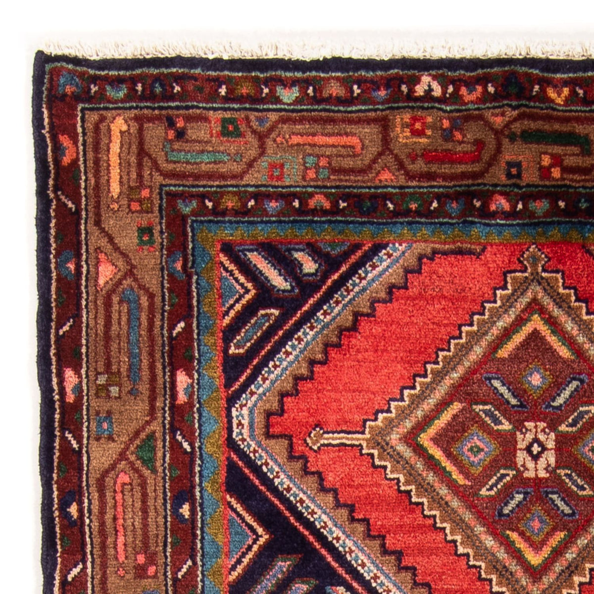 Tapis de couloir Tapis persan - Nomadic - 202 x 102 cm - rouge
