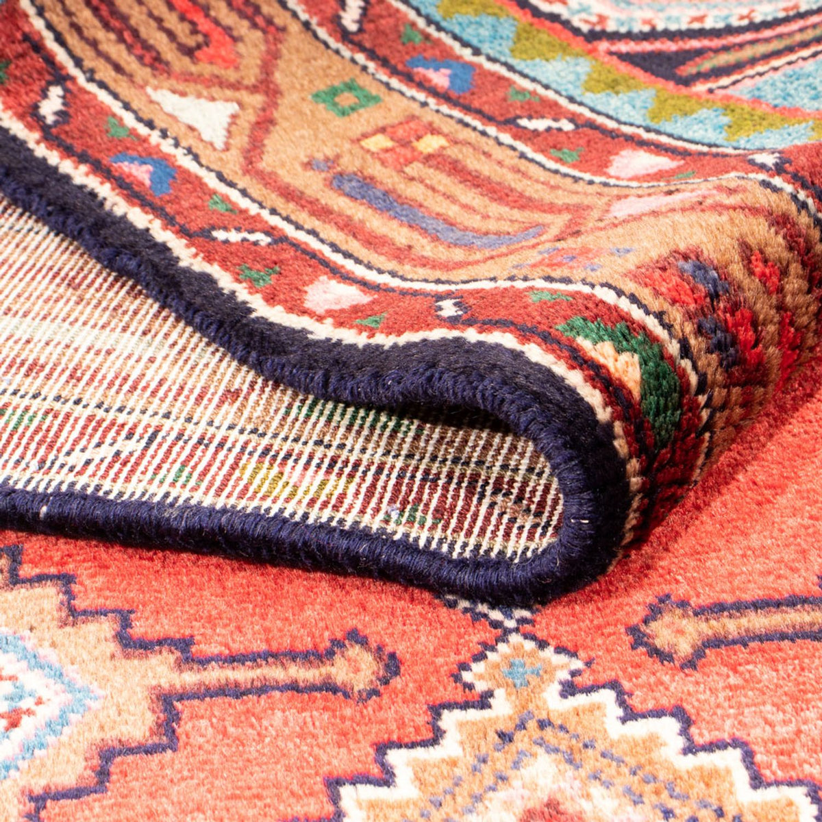 Tapis de couloir Tapis persan - Nomadic - 202 x 102 cm - rouge