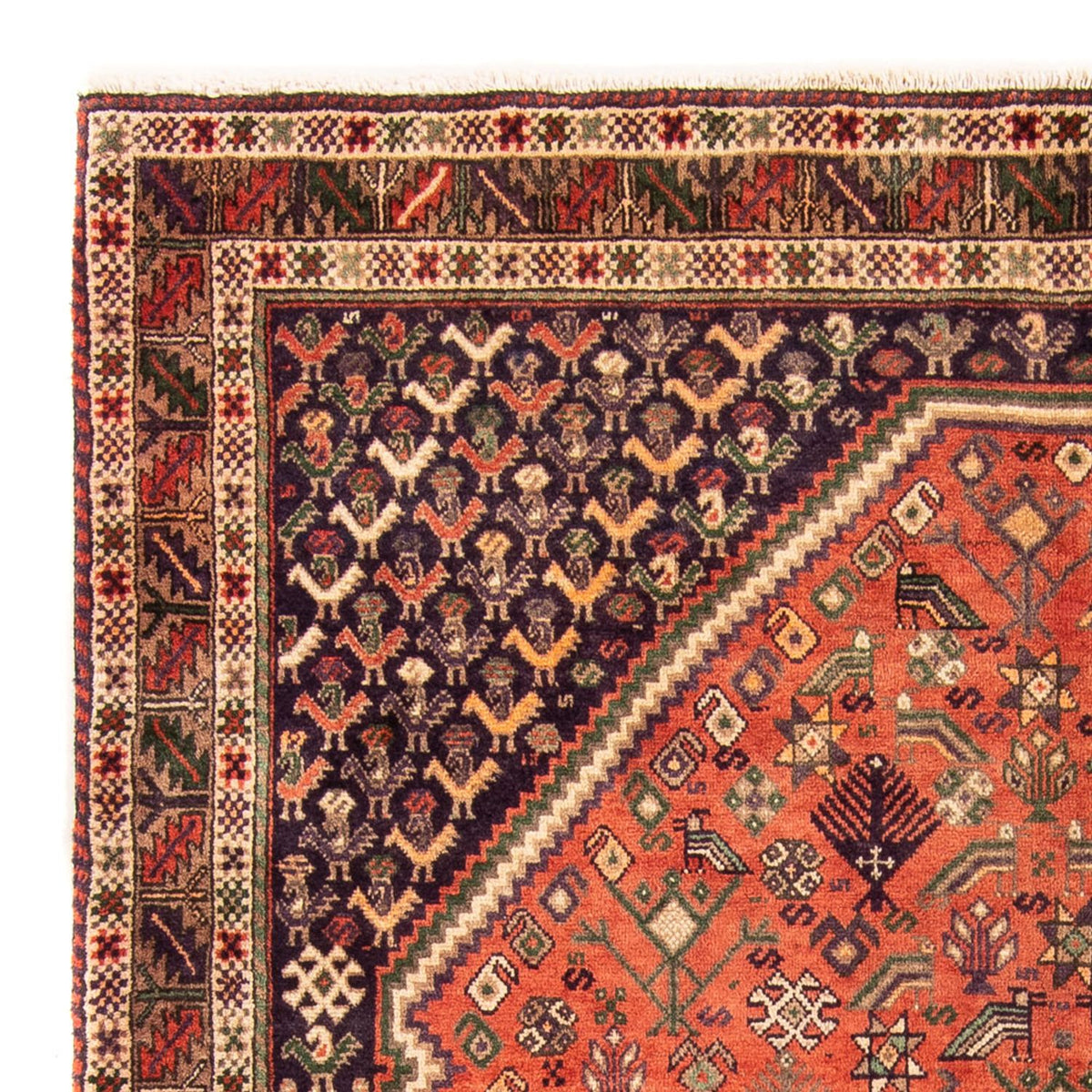 Tapis persan - Nomadic - 205 x 158 cm - orange