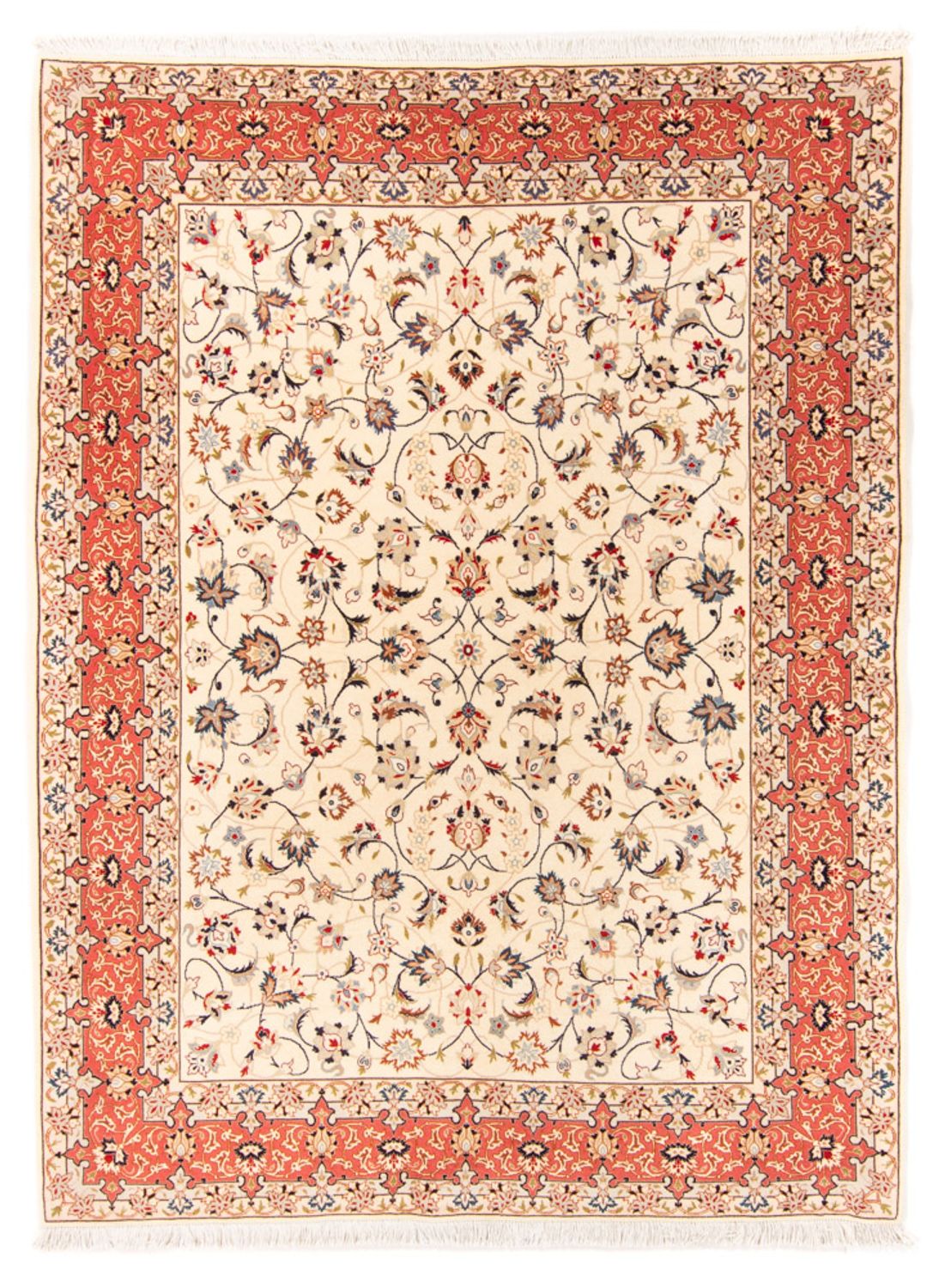 Tapis persan - Tabriz - Royal - 210 x 154 cm - crème