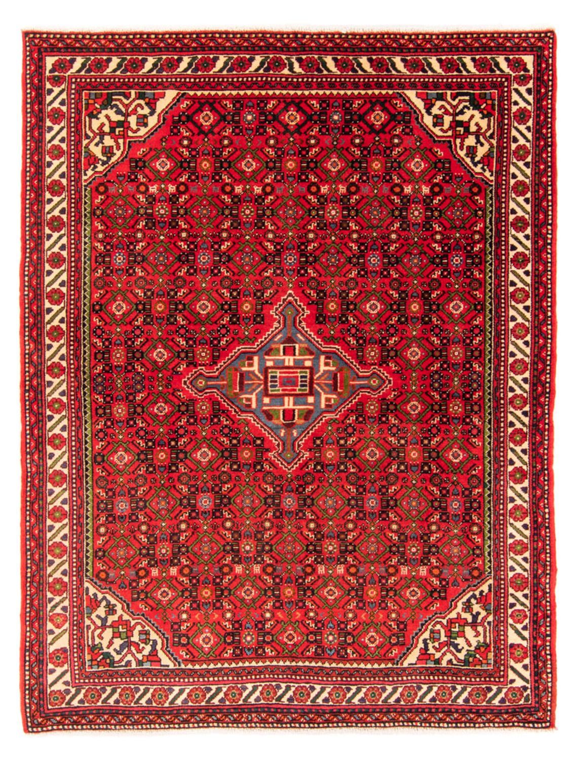 Tapis persan - Nomadic - 204 x 155 cm - rouge