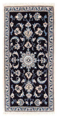 Tapis persan - Nain - 149 x 69 cm - bleu foncé