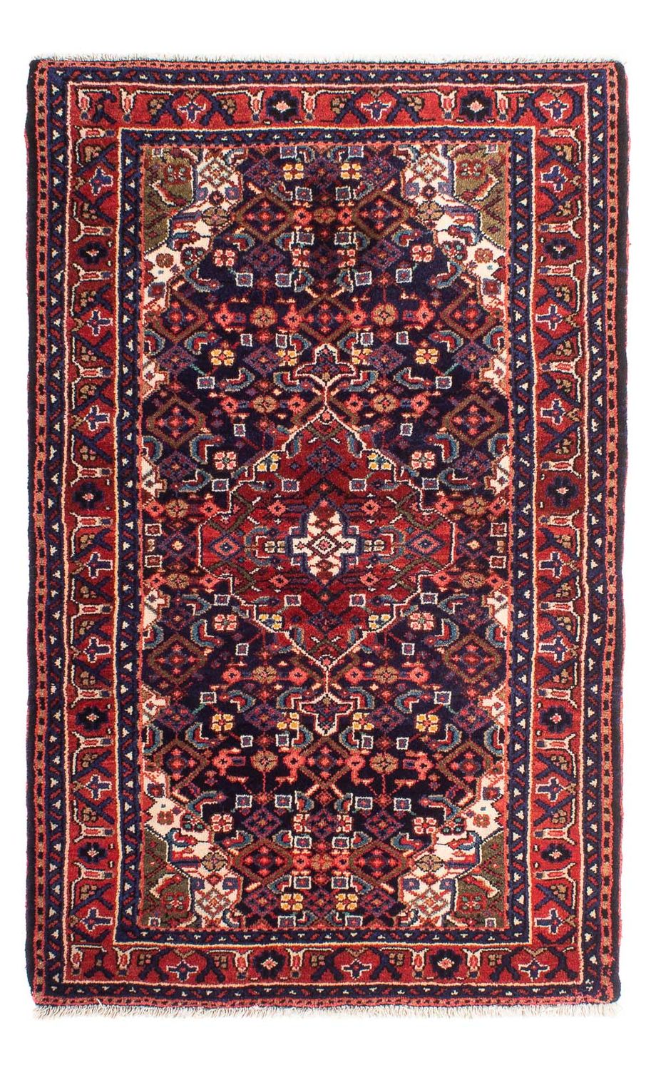 Tapis persan - Nomadic - 138 x 83 cm - bleu foncé