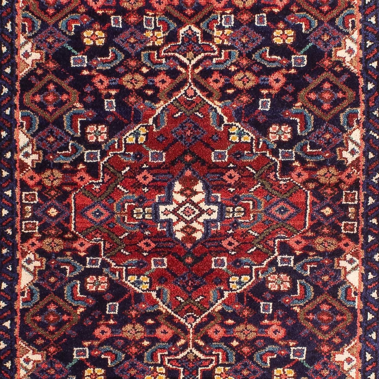 Tapis persan - Nomadic - 138 x 83 cm - bleu foncé