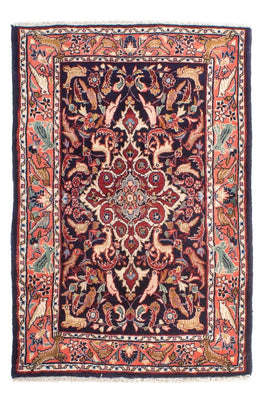 Tapis persan - Classique - 127 x 82 cm - bleu foncé