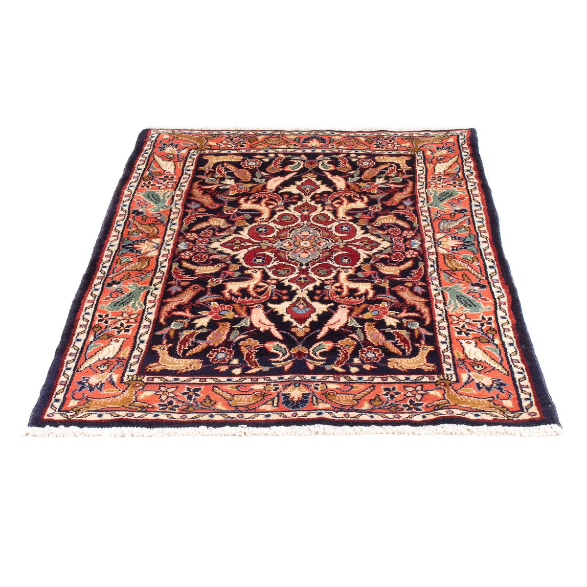 Tapis persan - Classique - 127 x 82 cm - bleu foncé
