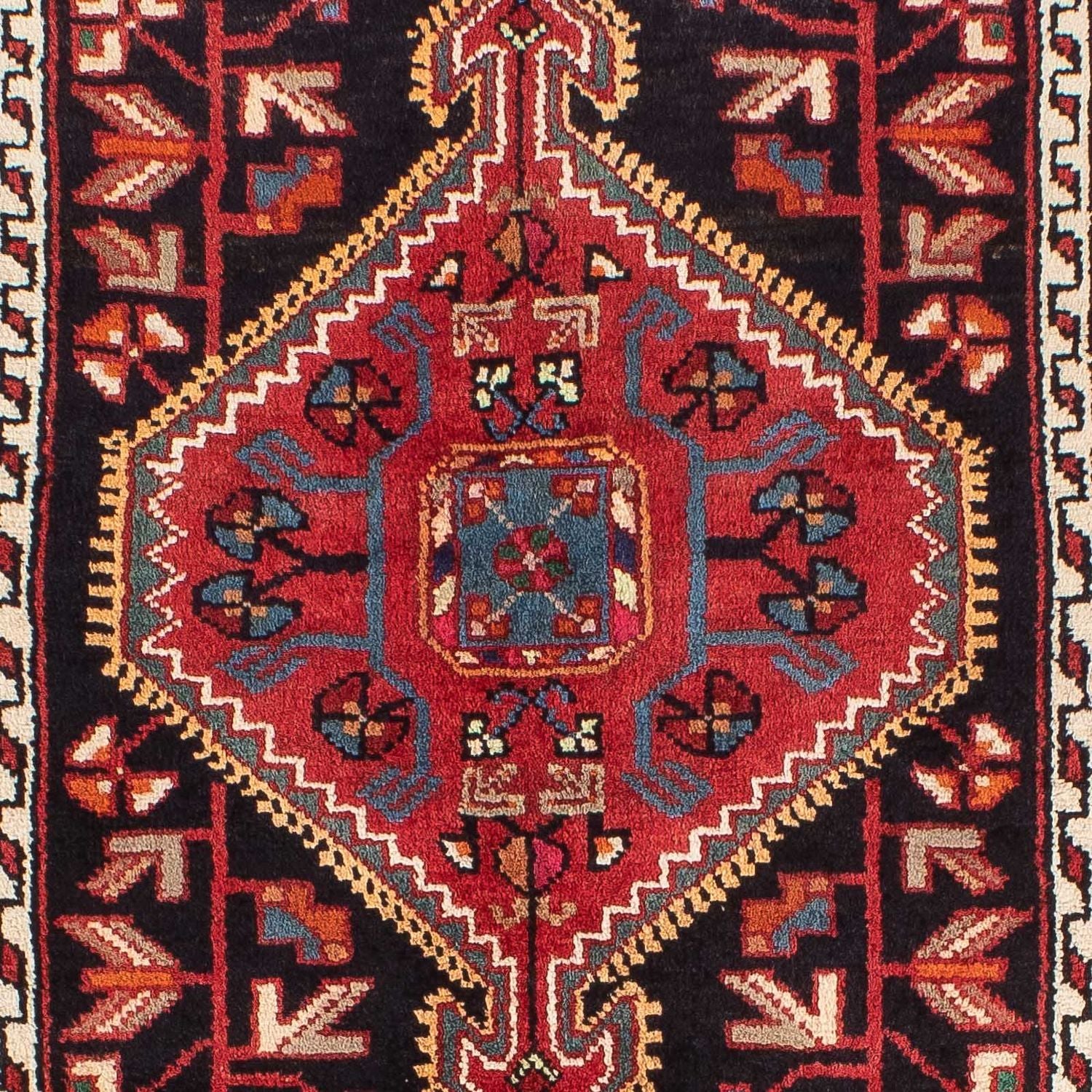 Tapis persan - Nomadic - 136 x 82 cm - bleu foncé