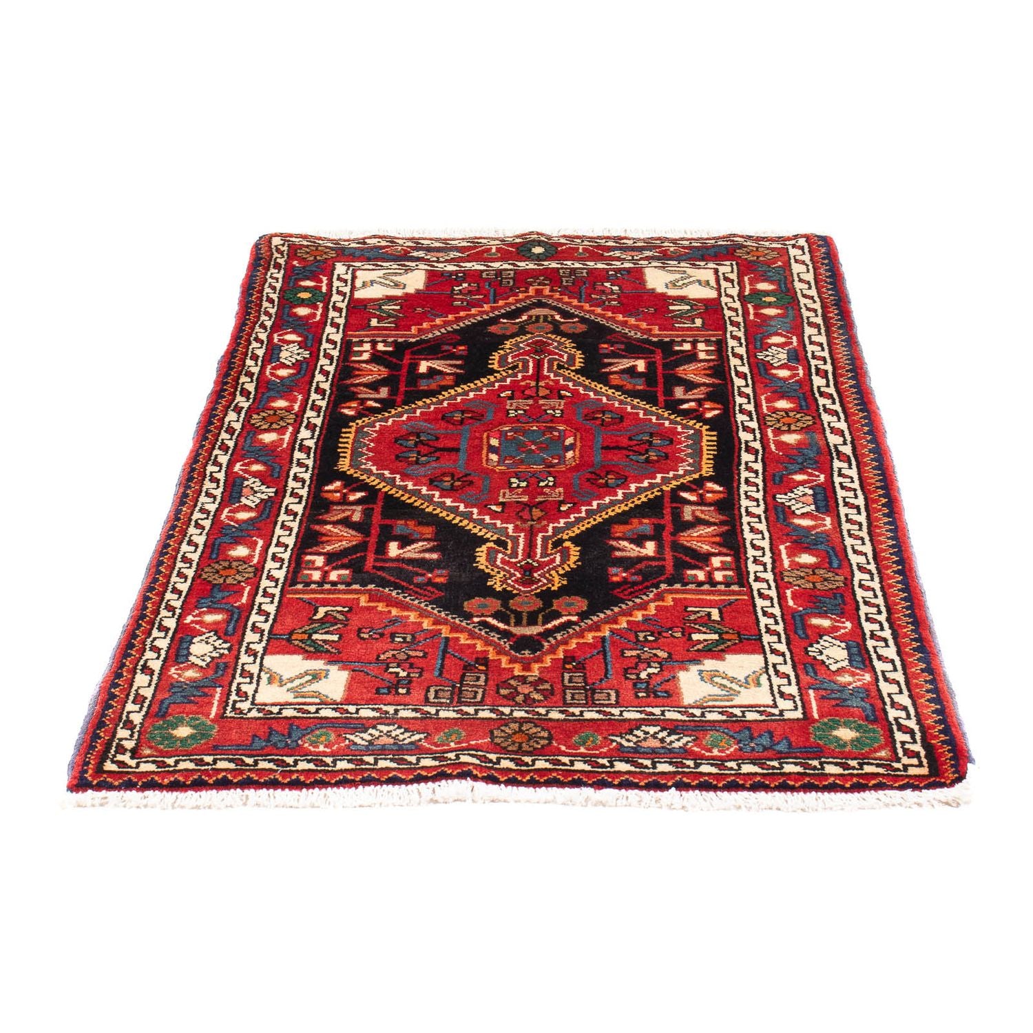 Tapis persan - Nomadic - 136 x 82 cm - bleu foncé