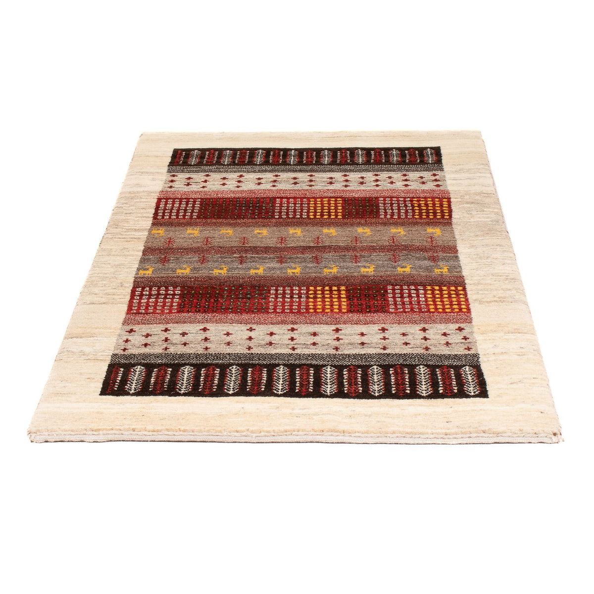 Tapis Gabbeh - Loribaft Persan - 128 x 84 cm - multicolore