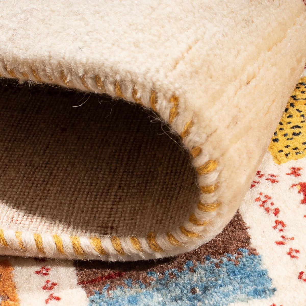 Tapis Gabbeh - Loribaft Persan - 128 x 86 cm - multicolore