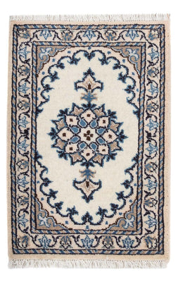 Tapis persan - Nain - 60 x 40 cm - crème