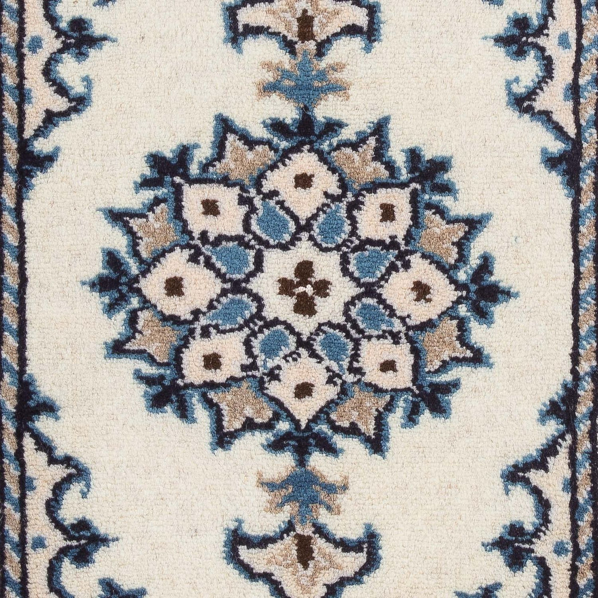 Tapis persan - Nain - 60 x 40 cm - crème