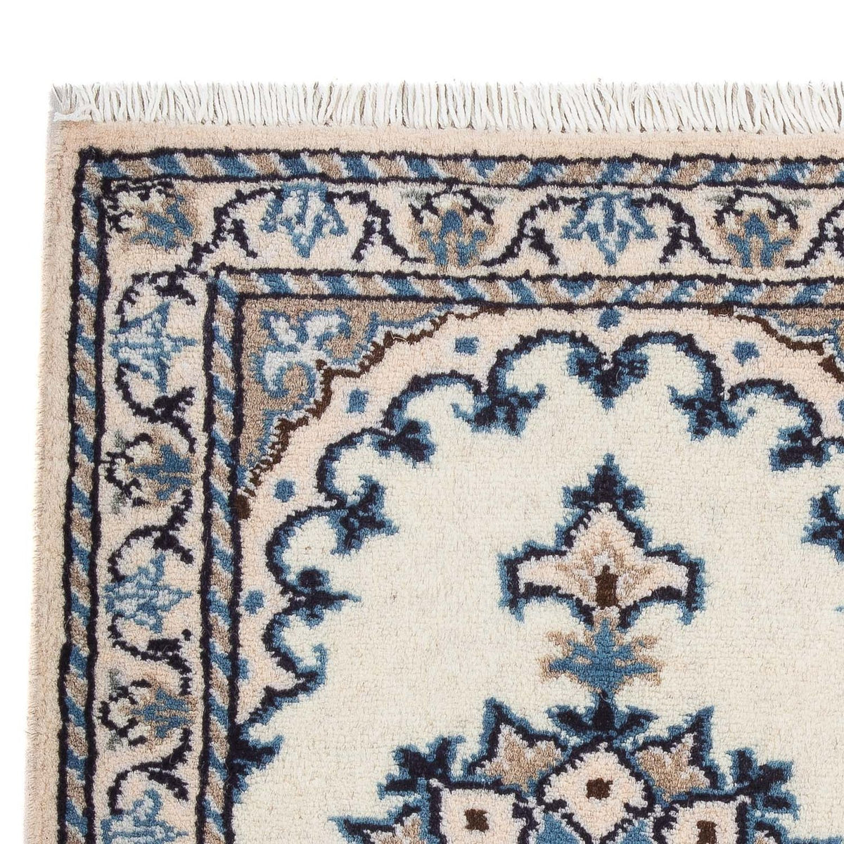 Tapis persan - Nain - 60 x 40 cm - crème