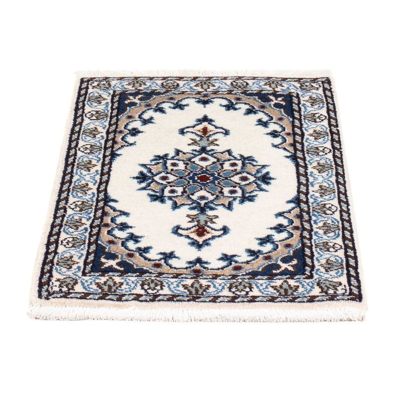 Tapis persan - Nain - 60 x 40 cm - crème