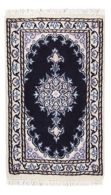 Tapis persan - Nain - 60 x 40 cm - bleu foncé
