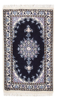 Tapis persan - Nain - 60 x 40 cm - bleu foncé