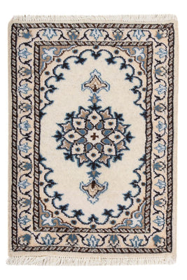 Tapis persan - Nain - 60 x 40 cm - crème